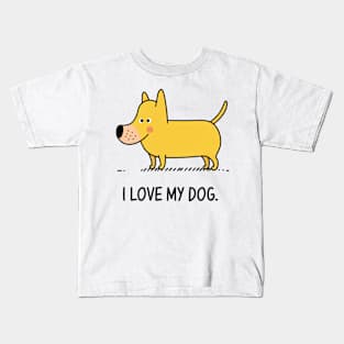 I love my dog Kids T-Shirt